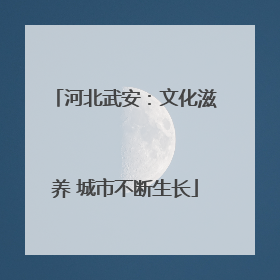 河北武安：文化滋养 城市不断生长